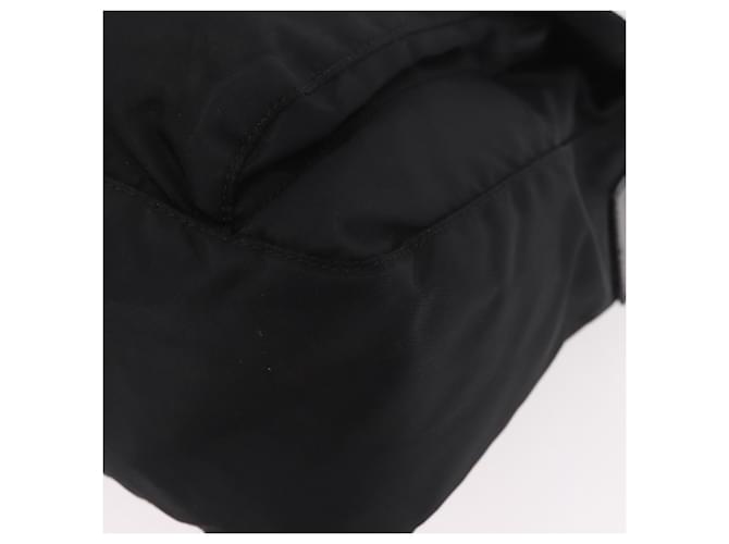 Borsa a tracolla PRADA Nylon Nero Argento Auth 189321A - vista 14