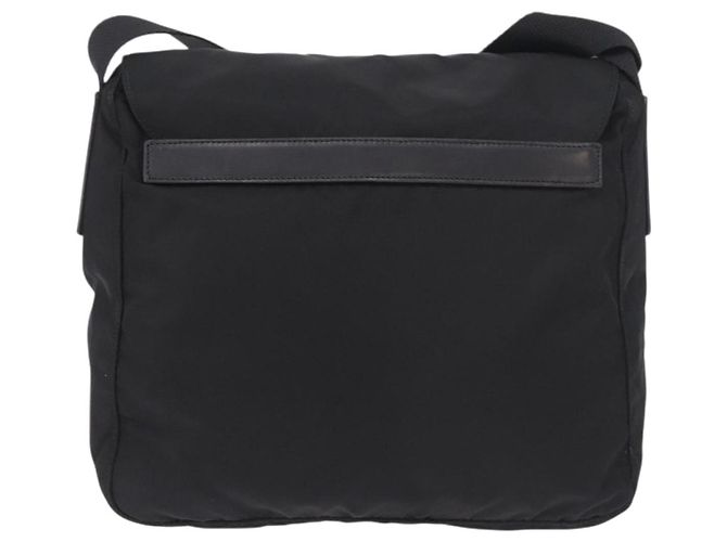 Borsa a tracolla PRADA Nylon Nero Argento Auth 189321A - vista 2