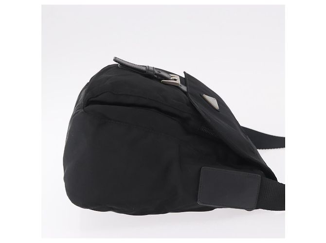 Borsa a tracolla PRADA Nylon Nero Argento Auth 189321A - vista 3