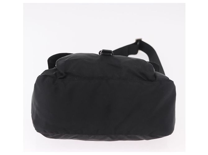Borsa a tracolla PRADA Nylon Nero Argento Auth 189321A - vista 5