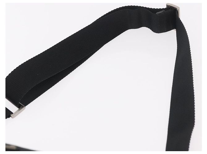 Borsa a tracolla PRADA Nylon Nero Argento Auth 189321A - vista 8