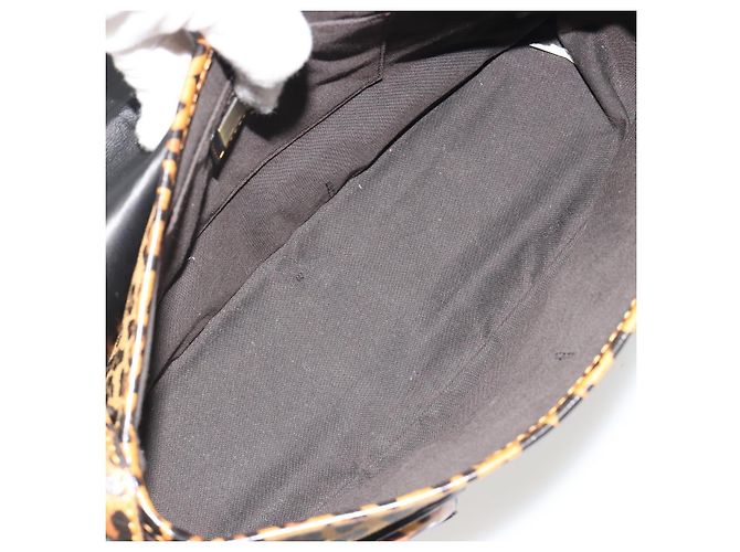 Sac à bandoulière FENDI en toile marron et or Auth 188835SAM Doré - vue 10
