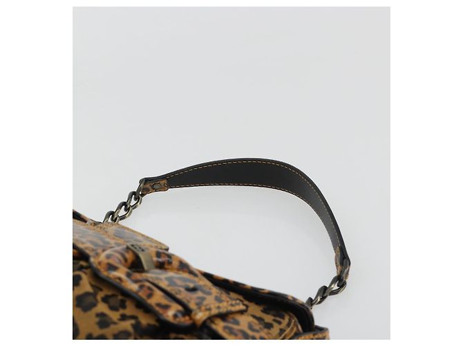 Sac à bandoulière FENDI en toile marron et or Auth 188835SAM Doré - vue 8
