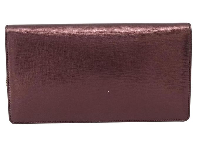 Borsa a Spalla Salvatore Ferragamo Gancini in Pelle Marrone e Oro Auth 187281V D'oro - vista 2