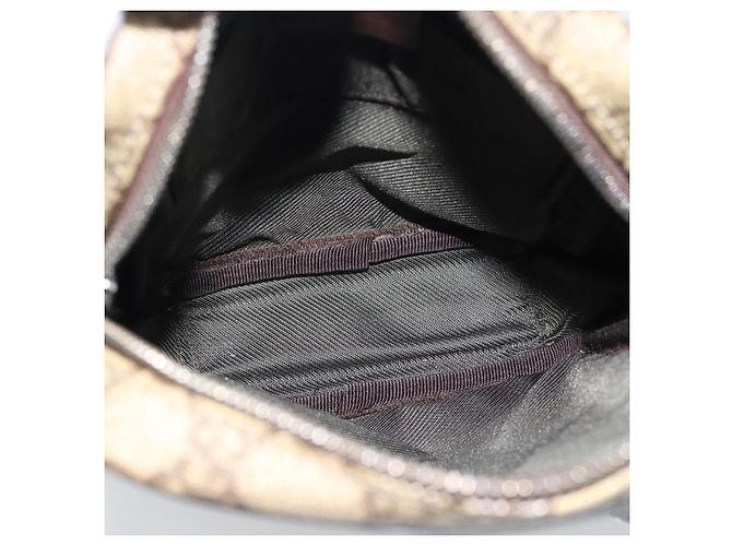 Borsa a tracolla GUCCI GG Supreme PVC Beige Argento 101680 Auth hk3789 - vista 11
