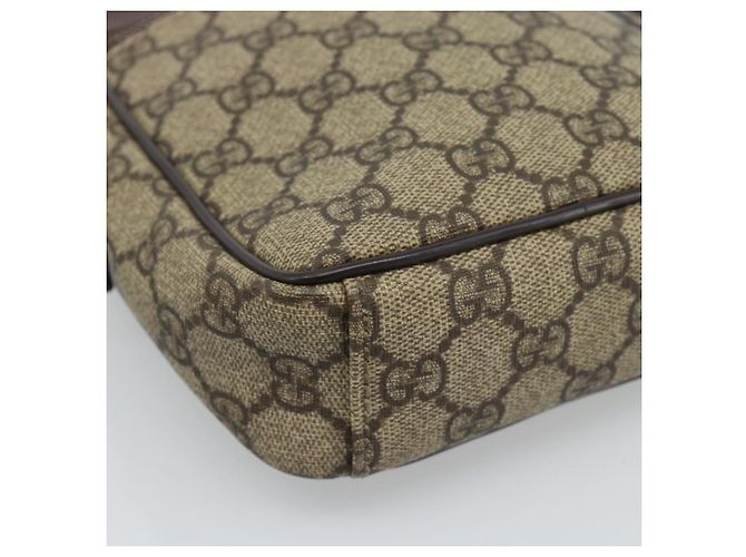 Borsa a tracolla GUCCI GG Supreme PVC Beige Argento 101680 Auth hk3789 - vista 15