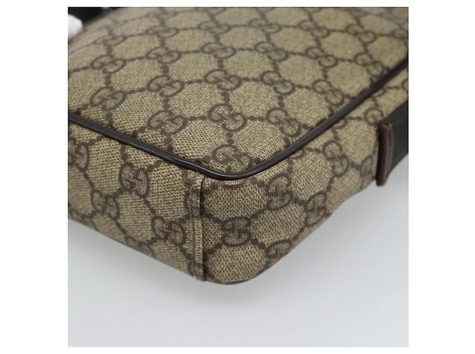 Borsa a tracolla GUCCI GG Supreme PVC Beige Argento 101680 Auth hk3789 - vista 16