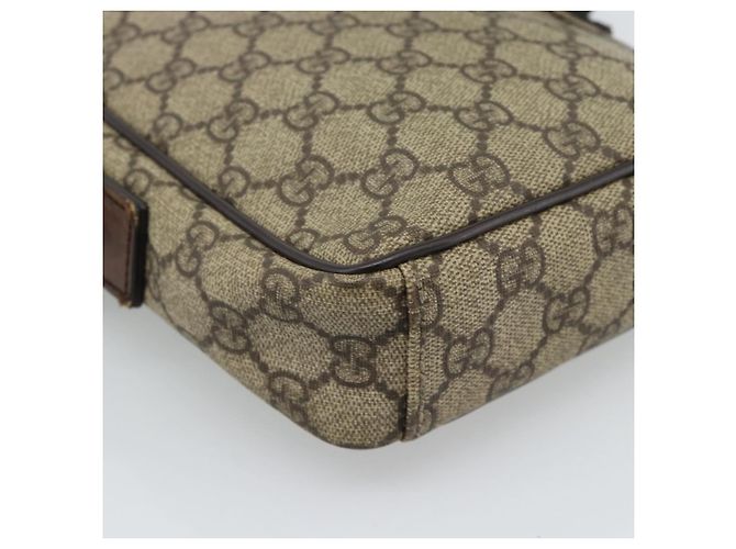 Borsa a tracolla GUCCI GG Supreme PVC Beige Argento 101680 Auth hk3789 - vista 17