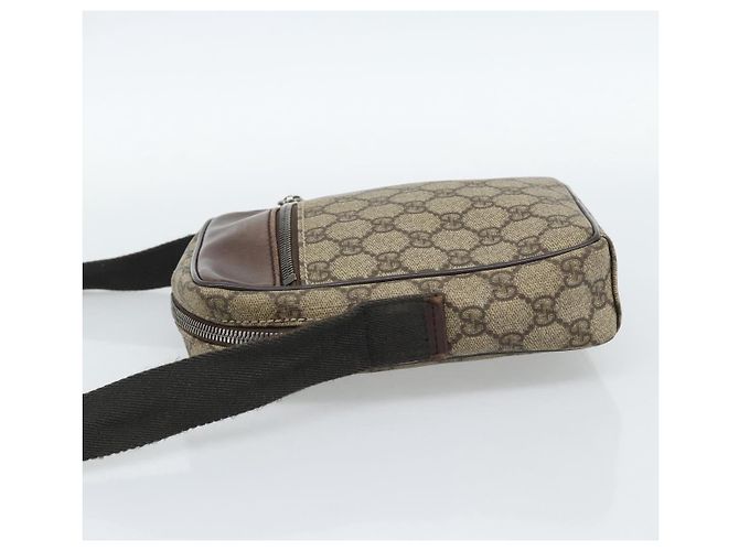 Borsa a tracolla GUCCI GG Supreme PVC Beige Argento 101680 Auth hk3789 - vista 3
