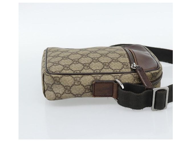 Borsa a tracolla GUCCI GG Supreme PVC Beige Argento 101680 Auth hk3789 - vista 4