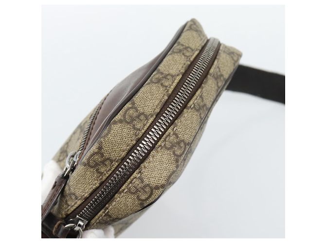 Borsa a tracolla GUCCI GG Supreme PVC Beige Argento 101680 Auth hk3789 - vista 6