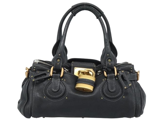 Chloé Borsa Chloe Paddington in pelle nera oro argento autenticata am11929M Nero D'oro - vista 13