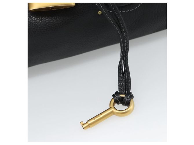 Chloé Borsa Chloe Paddington in pelle nera oro argento autenticata am11929M Nero D'oro - vista 18