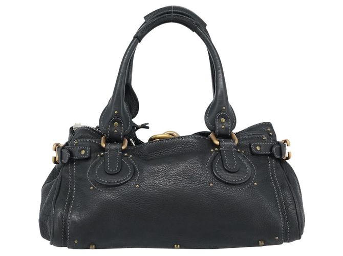Chloé Borsa Chloe Paddington in pelle nera oro argento autenticata am11929M Nero D'oro - vista 2