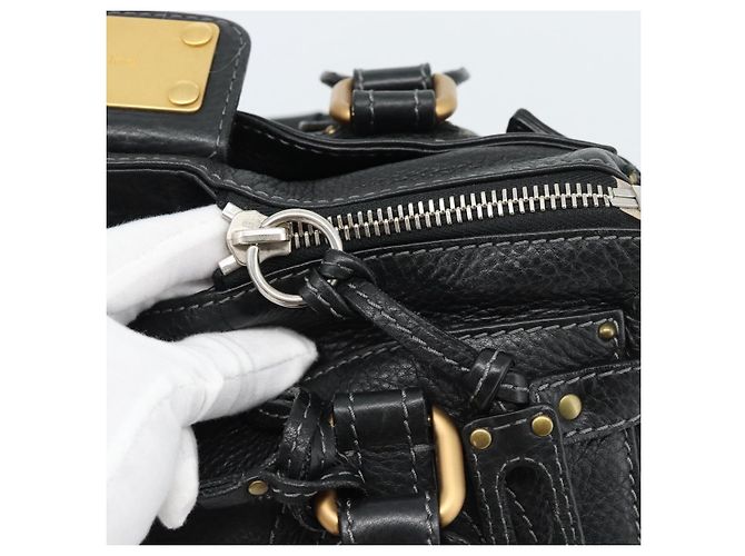 Chloé Borsa Chloe Paddington in pelle nera oro argento autenticata am11929M Nero D'oro - vista 20