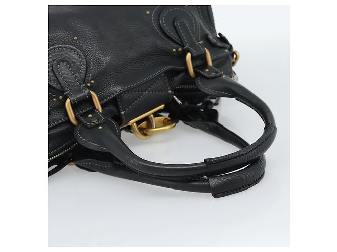 Chloé Borsa Chloe Paddington in pelle nera oro argento autenticata am11929M Nero D'oro - vista 7