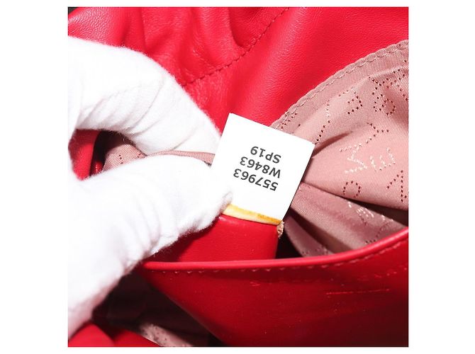 Autre Marque Bolso de hombro Stella MacCartney Chain Falabella Vinilo Rojo Auth BA13554A Roja - vista 10
