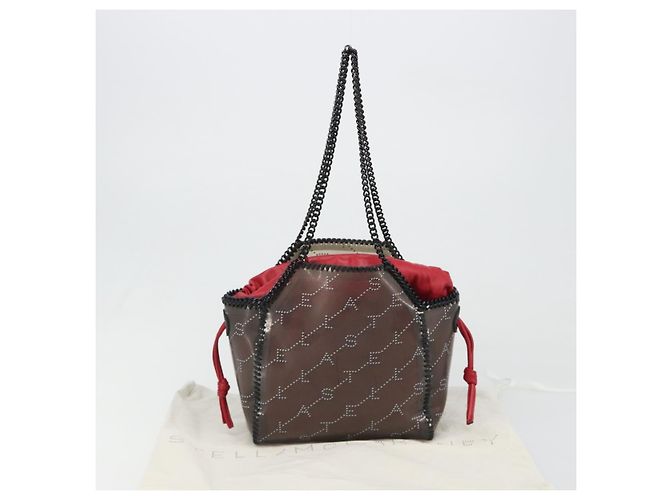 Autre Marque Bolso de hombro Stella MacCartney Chain Falabella Vinilo Rojo Auth BA13554A Roja - vista 12