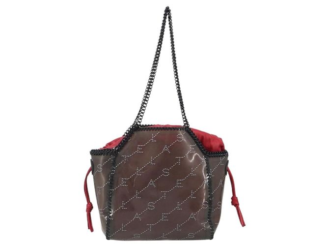 Autre Marque Bolso de hombro Stella MacCartney Chain Falabella Vinilo Rojo Auth BA13554A Roja - vista 13