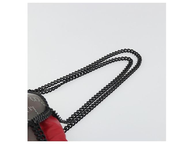 Autre Marque Bolso de hombro Stella MacCartney Chain Falabella Vinilo Rojo Auth BA13554A Roja - vista 14