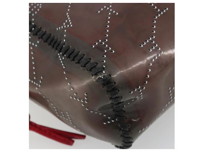 Autre Marque Bolso de hombro Stella MacCartney Chain Falabella Vinilo Rojo Auth BA13554A Roja - vista 17