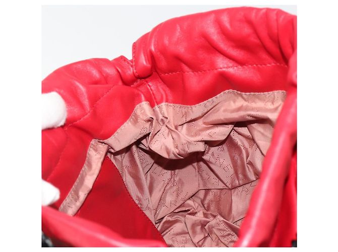 Autre Marque Bolso de hombro Stella MacCartney Chain Falabella Vinilo Rojo Auth BA13554A Roja - vista 20
