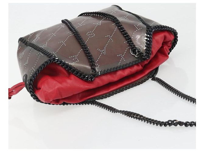 Autre Marque Bolso de hombro Stella MacCartney Chain Falabella Vinilo Rojo Auth BA13554A Roja - vista 6