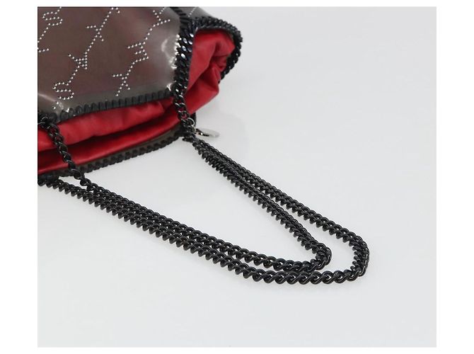 Autre Marque Bolso de hombro Stella MacCartney Chain Falabella Vinilo Rojo Auth BA13554A Roja - vista 7