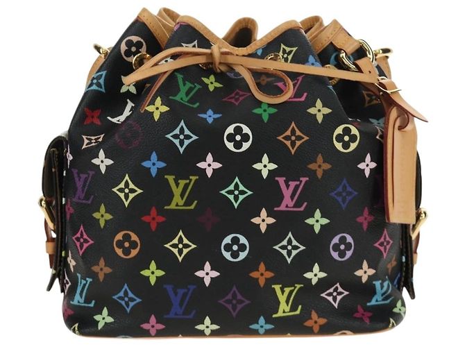 LOUIS VUITTON Monogram Multicolor Petit Noe Bag Black M42230 LV Auth mr2527SAV Schwarz - Ansicht 13