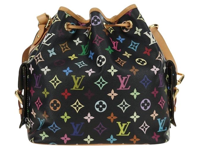 LOUIS VUITTON Monogram Multicolor Petit Noe Bag Black M42230 LV Auth mr2527SAV Schwarz - Ansicht 2
