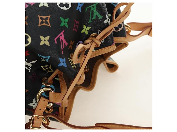 LOUIS VUITTON Monogram Multicolor Petit Noe Bag Black M42230 LV Auth mr2527SAV Schwarz - Ansicht 6