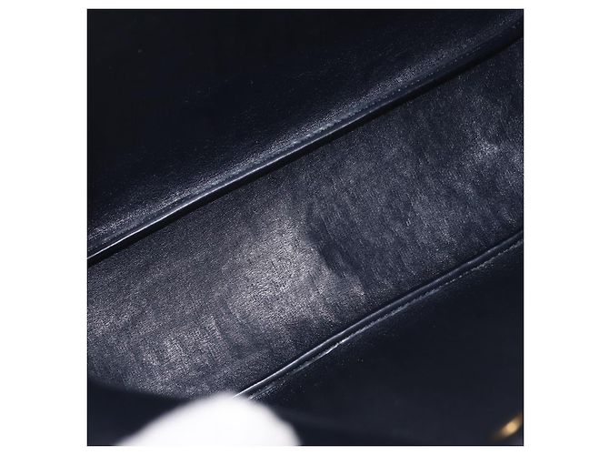 Borsa a tracolla Christian Dior Trotter Canvas Navy Gold Auth 189386A D'oro Blu navy - vista 12