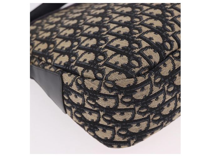 Borsa a tracolla Christian Dior Trotter Canvas Navy Gold Auth 189386A D'oro Blu navy - vista 15