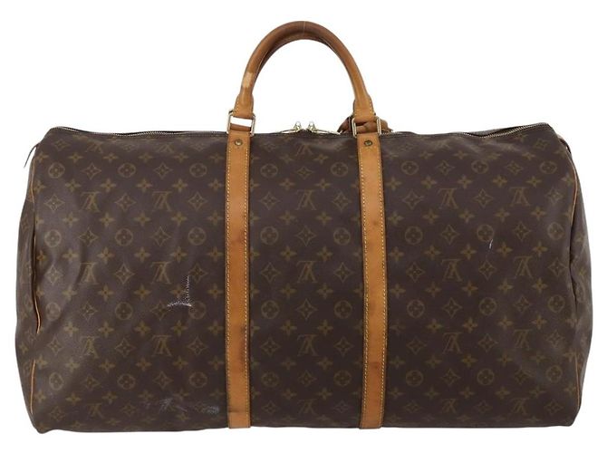 LOUIS VUITTON Monogram Keepall 60 Boston Bag M41422 LV Auth 187438A Monogramm - Ansicht 2