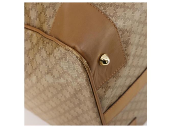 Céline Borsa Boston CELINE Macadam Canvas PVC Beige Oro Auth gh2046 D'oro - vista 14