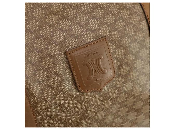 Céline Borsa Boston CELINE Macadam Canvas PVC Beige Oro Auth gh2046 D'oro - vista 18
