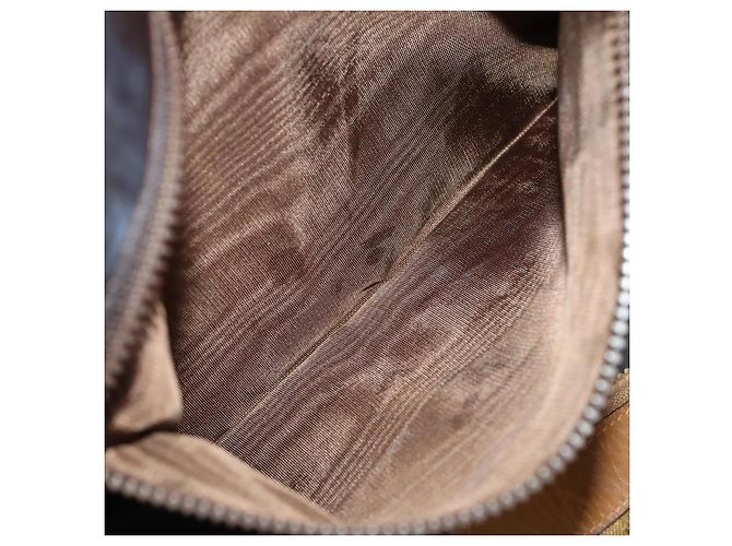 Céline Borsa Boston CELINE Macadam Canvas PVC Beige Oro Auth gh2046 D'oro - vista 22