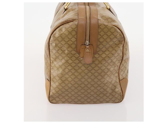 Céline Borsa Boston CELINE Macadam Canvas PVC Beige Oro Auth gh2046 D'oro - vista 4