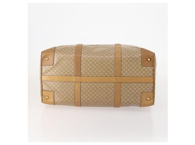 Céline Borsa Boston CELINE Macadam Canvas PVC Beige Oro Auth gh2046 D'oro - vista 5
