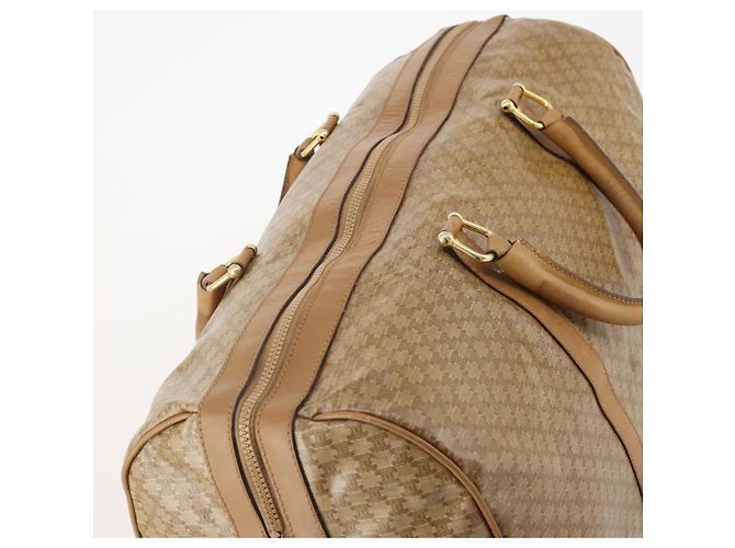 Céline Borsa Boston CELINE Macadam Canvas PVC Beige Oro Auth gh2046 D'oro - vista 6