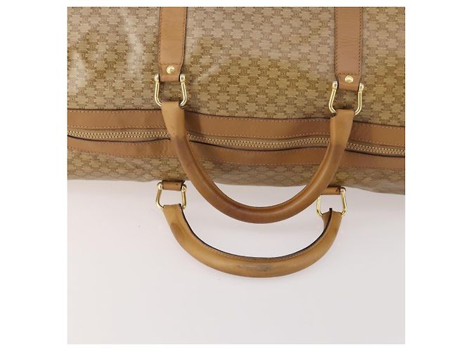 Céline Borsa Boston CELINE Macadam Canvas PVC Beige Oro Auth gh2046 D'oro - vista 7