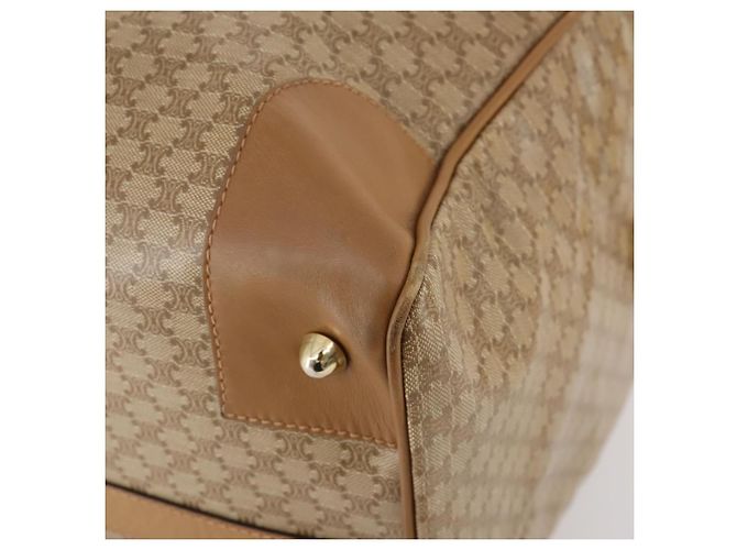 Céline Borsa Boston CELINE Macadam Canvas PVC Beige Oro Auth gh2046 D'oro - vista 9