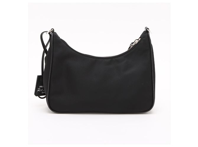 Prada Borsa a tracolla Re-Edition 2005 in nylon Econyl Black Nero - vista 2