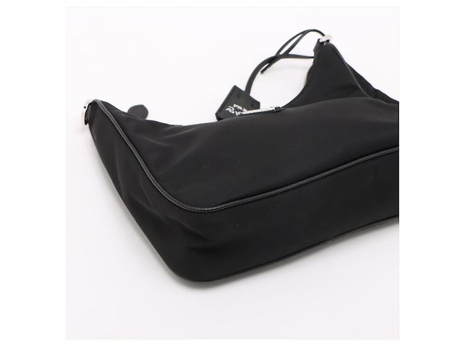 Prada Borsa a tracolla Re-Edition 2005 in nylon Econyl Black Nero - vista 4