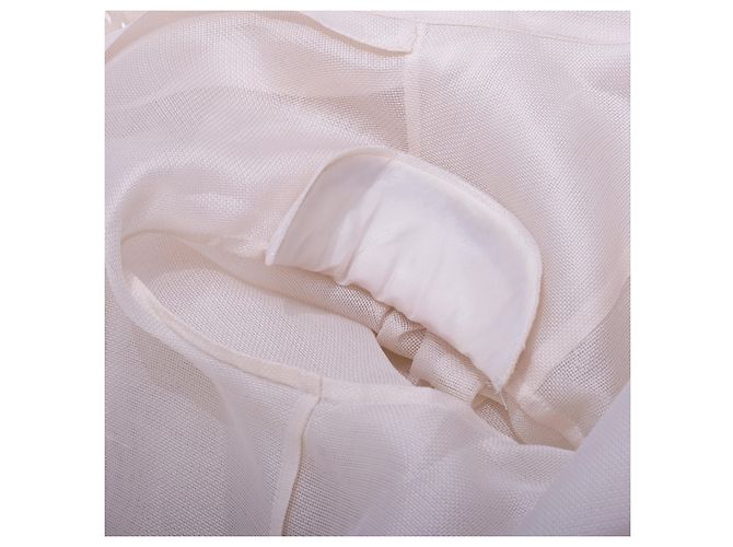 Blusa in seta trasparente Yves Saint Laurent Rive Gauche Crudo - vista 5