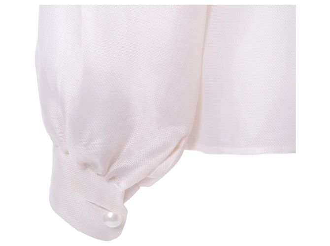 Blusa in seta trasparente Yves Saint Laurent Rive Gauche Crudo - vista 6