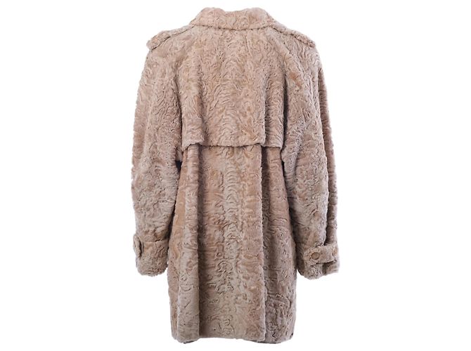 Autre Marque Cappotto in shearling beige vintage Collection Privée Astrakhan - vista 3