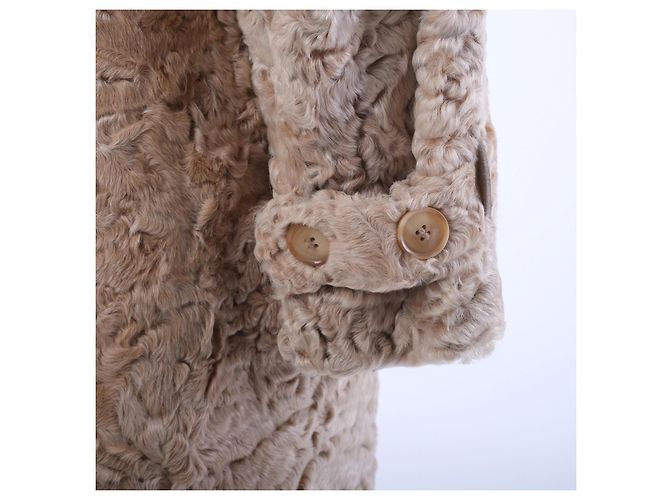 Autre Marque Cappotto in shearling beige vintage Collection Privée Astrakhan - vista 4