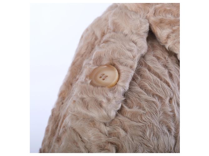 Autre Marque Cappotto in shearling beige vintage Collection Privée Astrakhan - vista 5