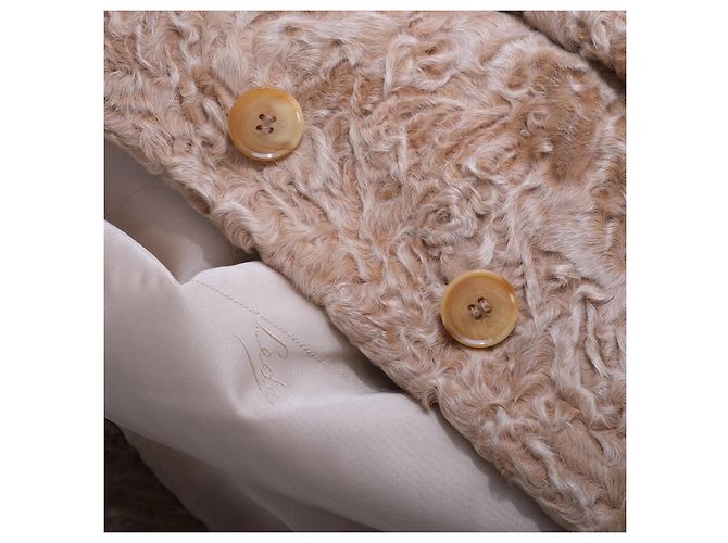 Autre Marque Cappotto in shearling beige vintage Collection Privée Astrakhan - vista 7